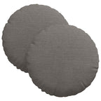 vidaXL Sitzkissen 2 pcs Hellgrau Ø30 x 13 cm Cordstoff