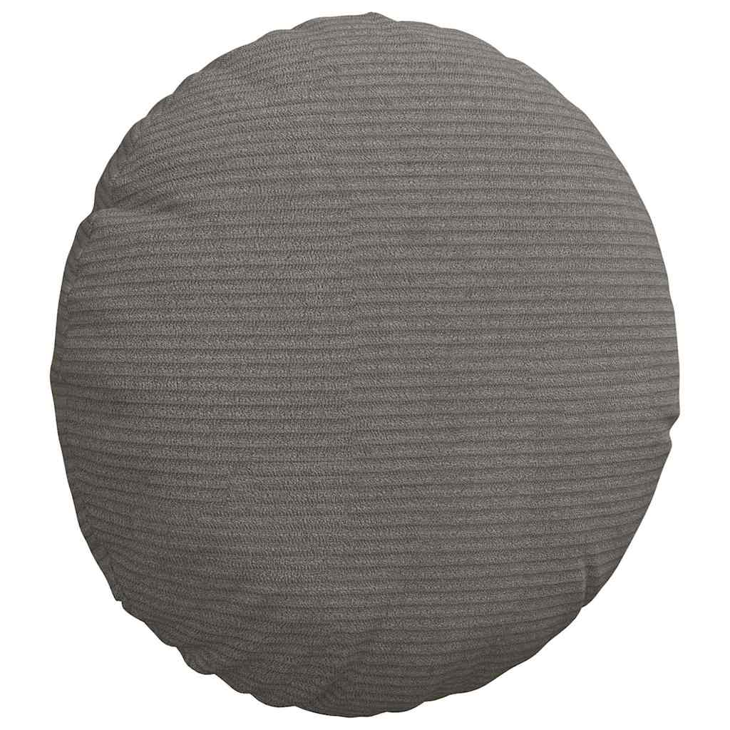 vidaXL Sitzkissen 2 pcs Hellgrau Ø30 x 13 cm Cordstoff