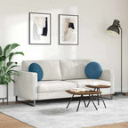 vidaXL Sitzkissen 2 Stück Blau Ø 40 x 13 cm Samt
