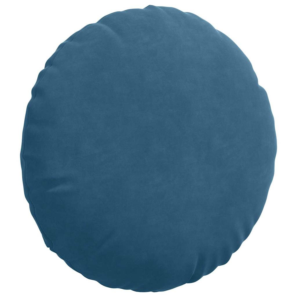 vidaXL Sitzkissen 2 Stück Blau Ø 40 x 13 cm Samt