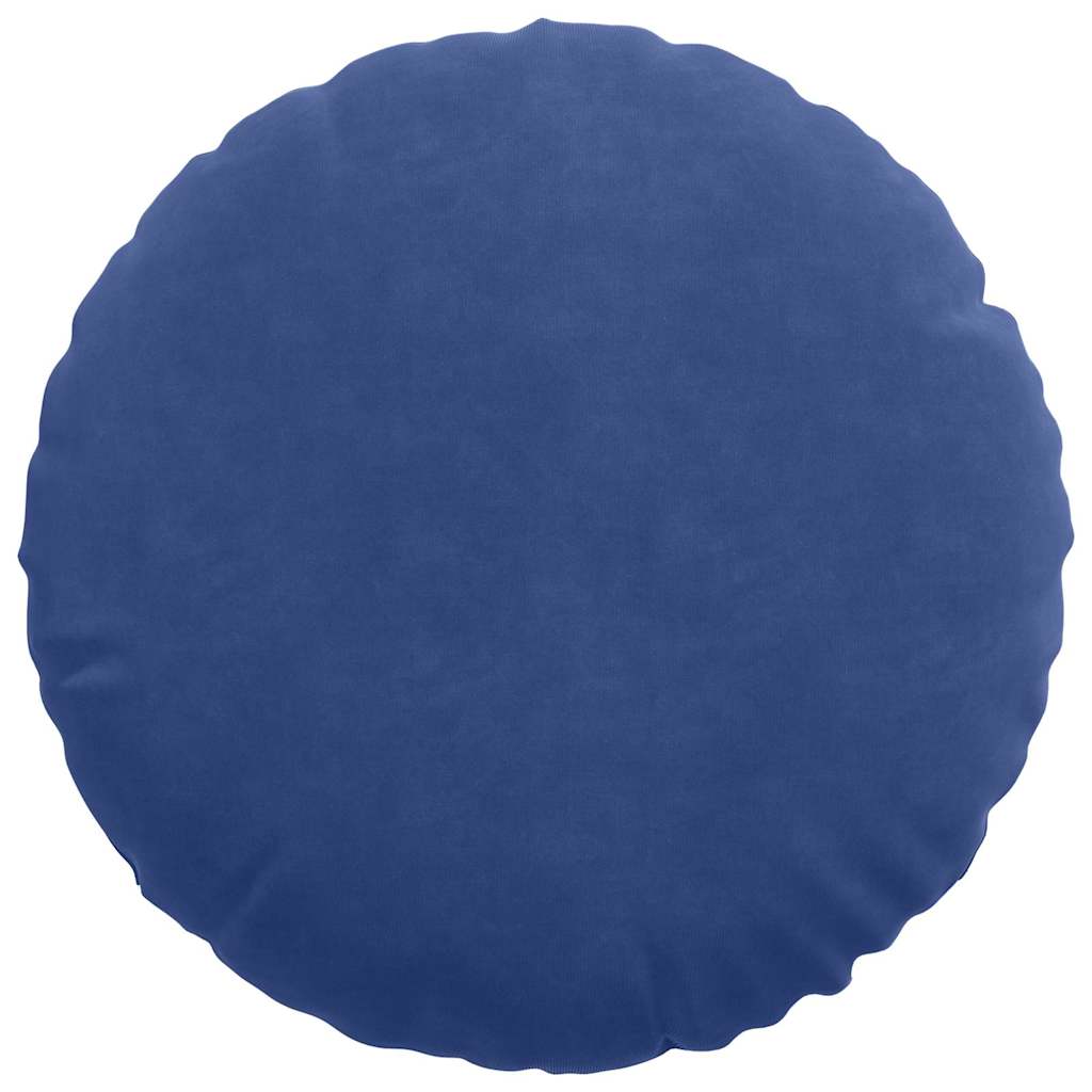 vidaXL Sitzkissen 2 Stück Polizeiblau Ø 40 x 13 cm Samt
