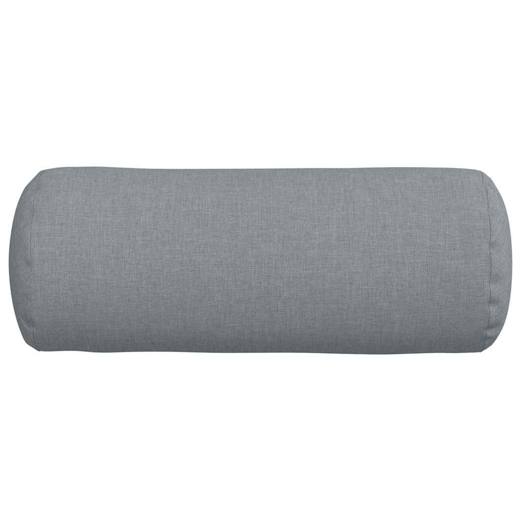 vidaXL Bolsterkissen 2 Stück Hellgrau Ø 15 x 40 cm Stoff