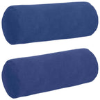 vidaXL Bolsterkissen 2 Stück Polizeiblau Ø 15 x 40 cm Cordstoff