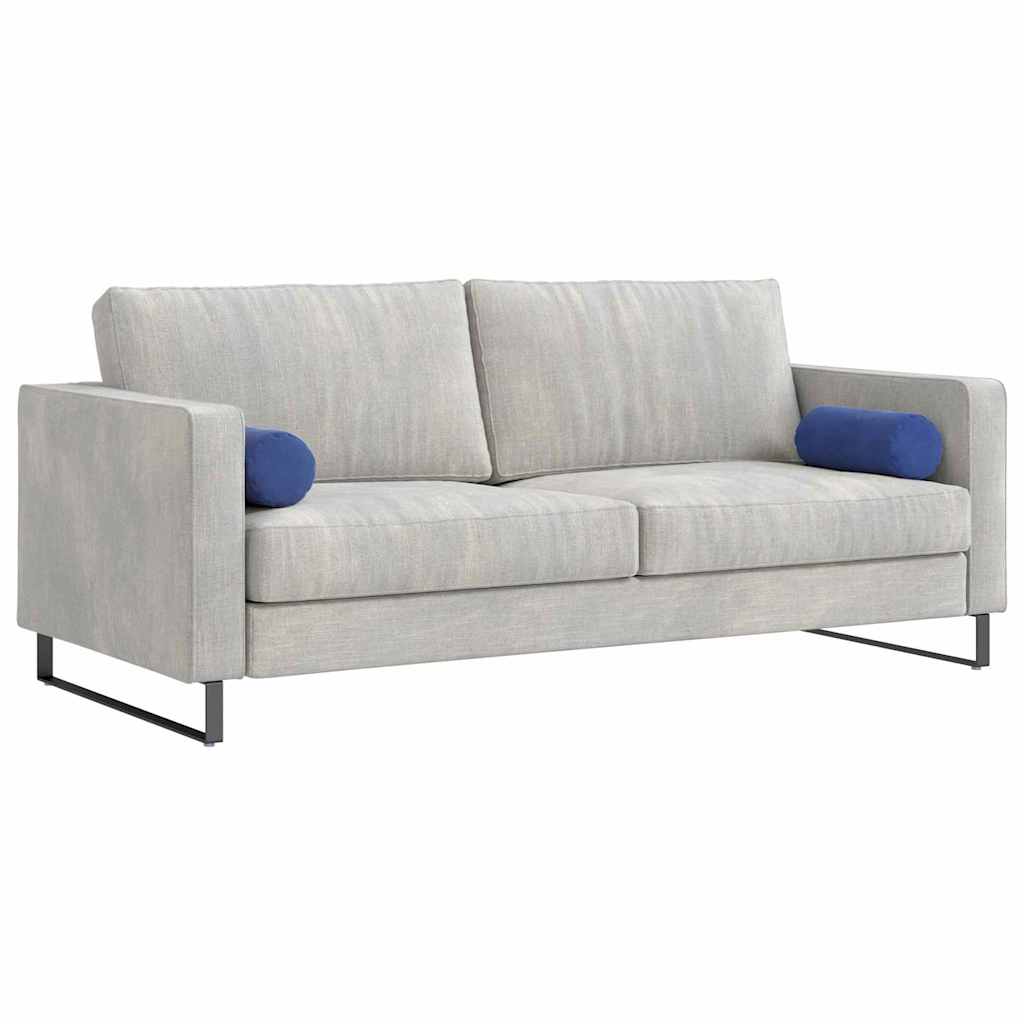 vidaXL Bolsterkissen 2 Stück Polizeiblau Ø 15 x 40 cm Cordstoff