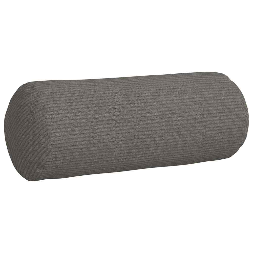 vidaXL Bolsterkissen 2 pcs Hellgrau Ø 15 x 40 cm Cordstoff