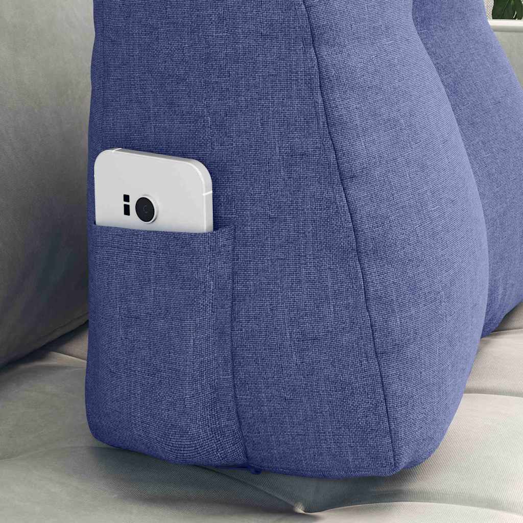vidaXL Rücken Kissen Jeans blau 45 x 24 x 50 cm Stoff
