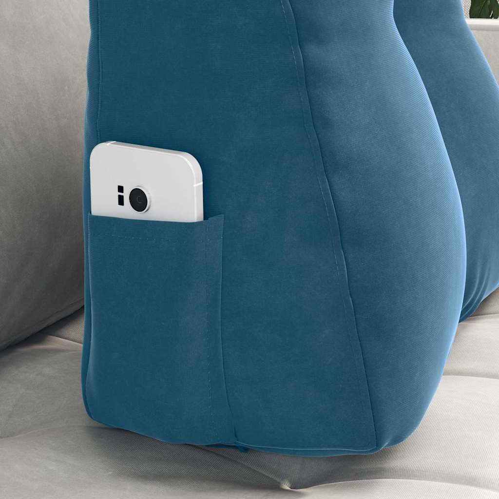 vidaXL Rückenkissen Blau 45 x 24 x 50 cm Samt