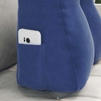 vidaXL Rückenkissen Polizeiblau 45 x 24 x 50 cm Samt