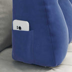vidaXL Rücken Kissen Polizeiblau 80 x 24 x 50 cm Samt