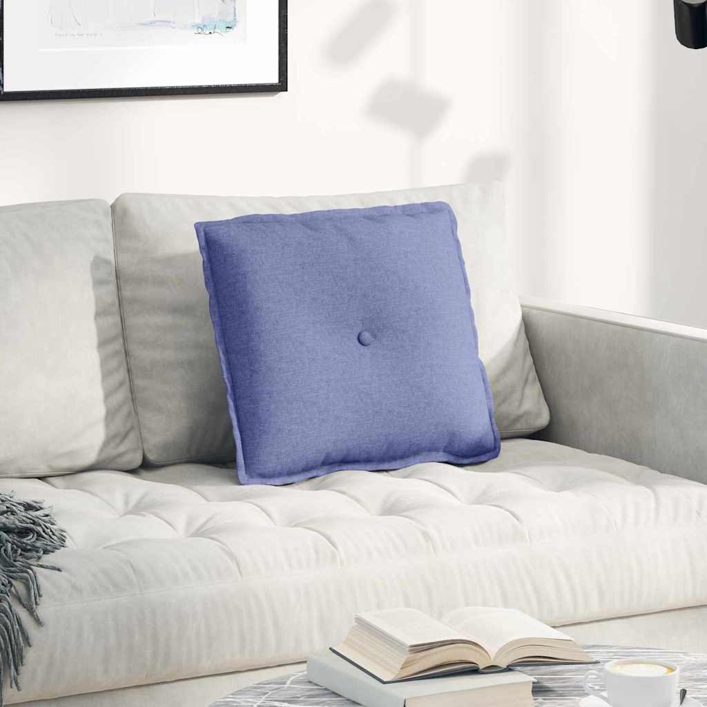 vidaXL Rückenkissen Jeans blau 50 x 19 x 45 cm Stoff