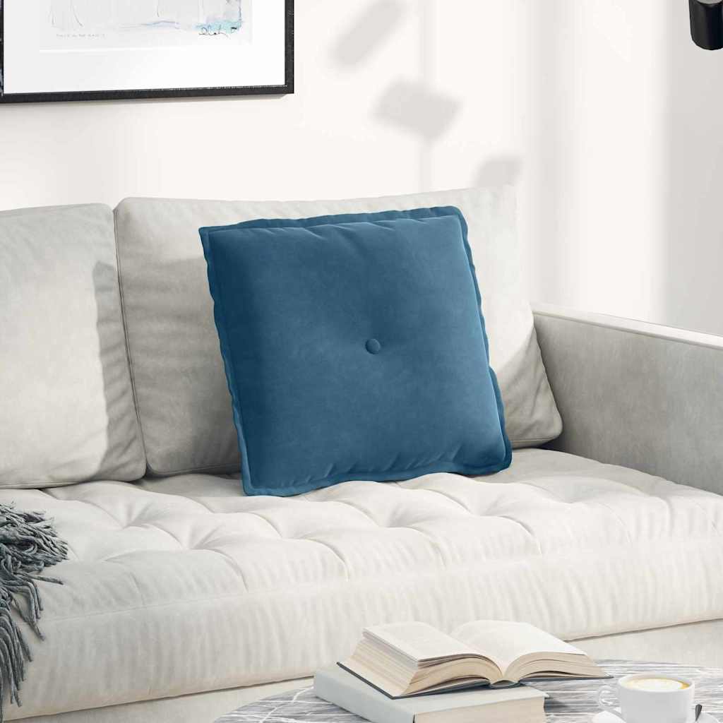 vidaXL Rückenkissen Blau 50 x 45 cm Cordstoff