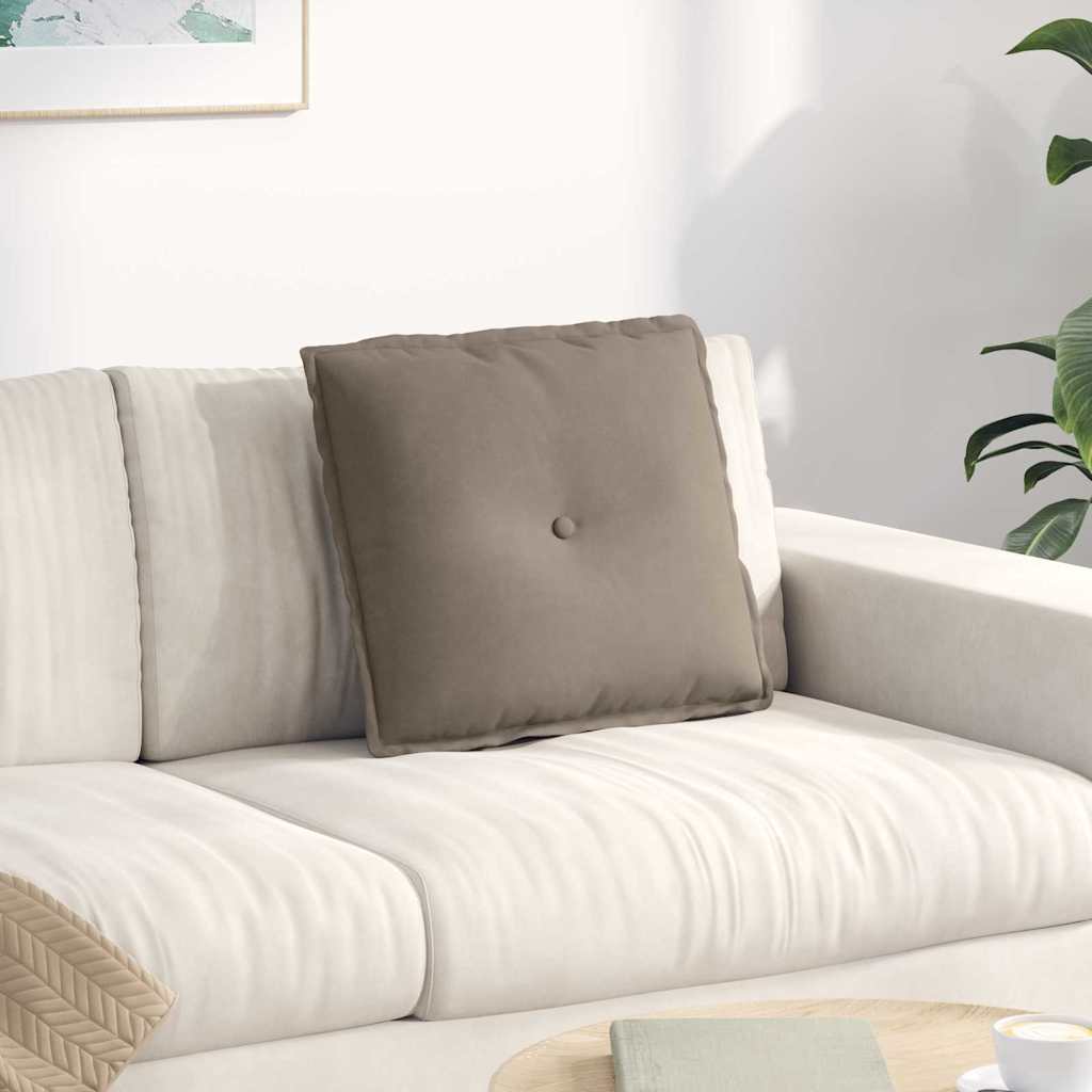 vidaXL Rückenkissen Taupe 50 x 45 cm Mikrofaserstoff