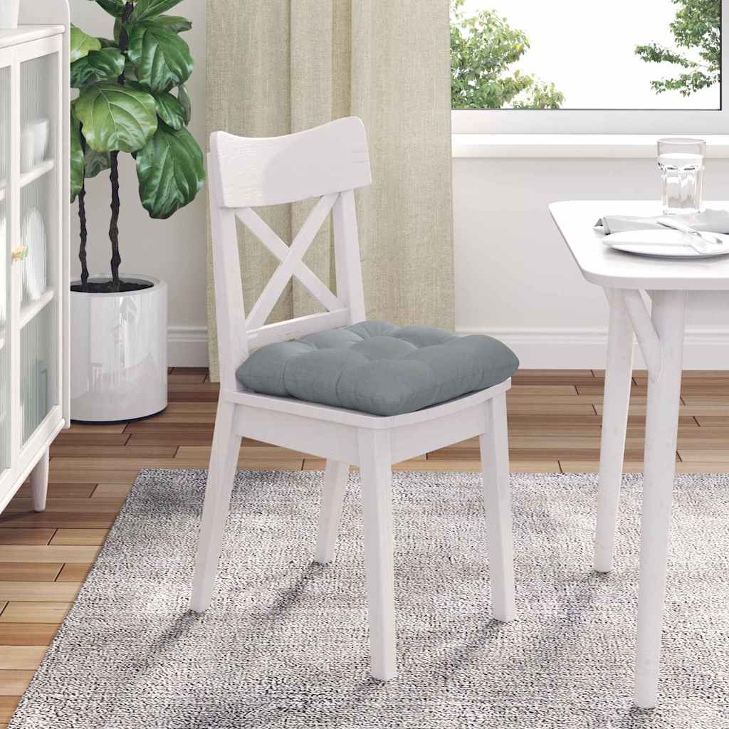 vidaXL Sitzkissen 4 pcs Hellgrau 40 x 40 x 12 cm Stoff