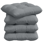 vidaXL Sitzkissen 4 pcs Hellgrau 40 x 40 x 12 cm Stoff