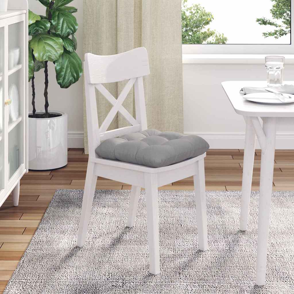 vidaXL Sitzkissen 4 pcs Wolkengrau 40 x 40 x 12 cm Stoff