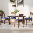 vidaXL Sitzkissen 4 pcs Jeans blau 40 x 40 x 12 cm Stoff