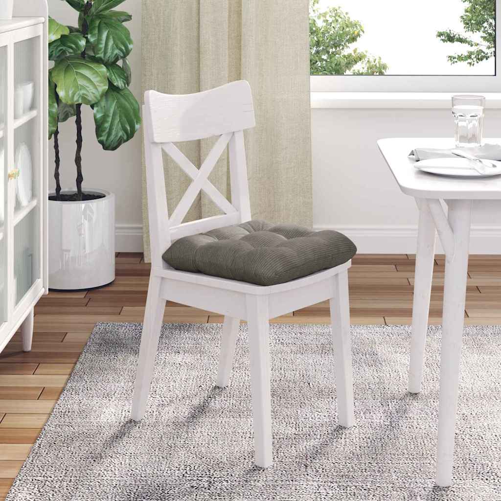 vidaXL Sitzkissen 4 pcs Hellgrau 40 x 40 cm Cordstoff
