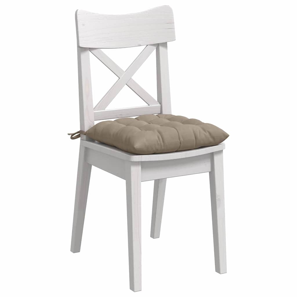 vidaXL Sitzkissen 4 Stück Taupe 40 x 40 x 6 cm Mikrofaser