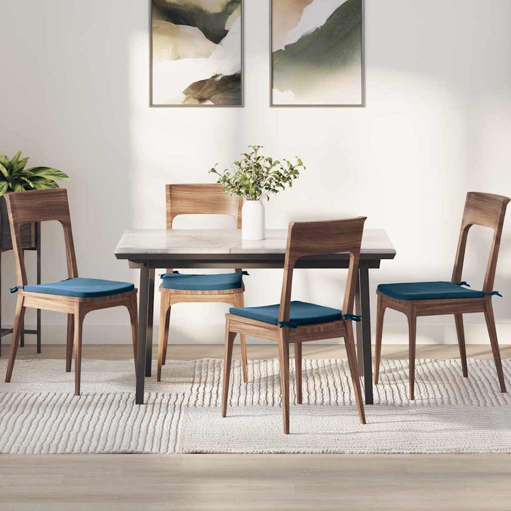 vidaXL Sitzkissen 4 pcs Blau 40 x 40 x 3 cm Samt