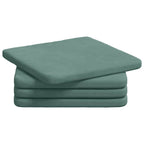 vidaXL Sitzkissen 4 pcs Meergrün 40 x 40 x 3 cm Samt
