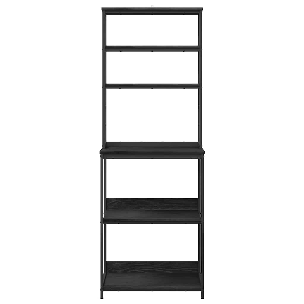 vidaXL Küchenregal Schwarz Eichen-Optik 60 x 40 x 168 cm Holzwerkstoff