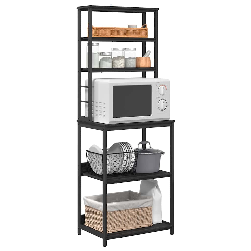 vidaXL Küchenregal Schwarz Eichen-Optik 60 x 40 x 168 cm Holzwerkstoff
