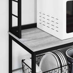 vidaXL Küchenregal Graues Sonoma 60 x 40 x 168 cm Holzwerkstoff