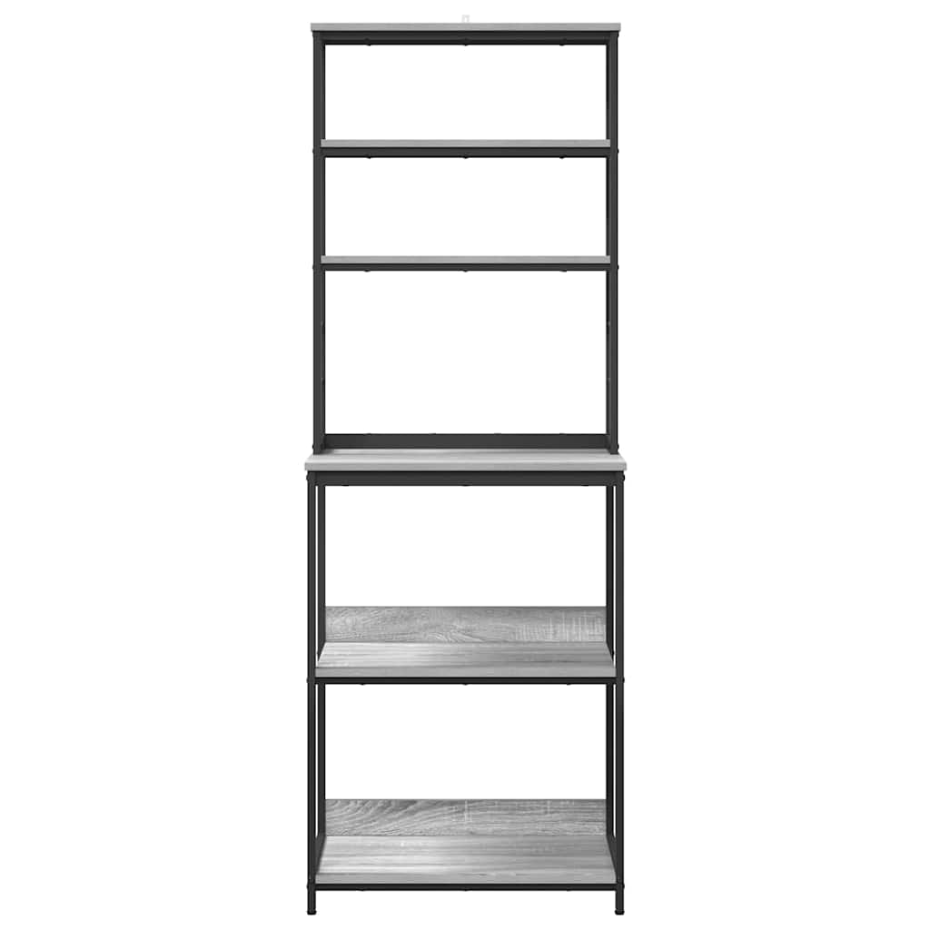 vidaXL Küchenregal Graues Sonoma 60 x 40 x 168 cm Holzwerkstoff