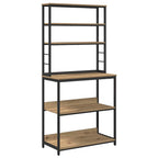 vidaXL Küchenregal Artisan-Eiche 80 x 40 x 168 cm Holzwerkstoff