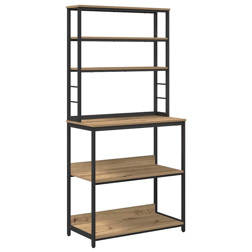vidaXL Küchenregal Artisan-Eiche 80 x 40 x 168 cm Holzwerkstoff