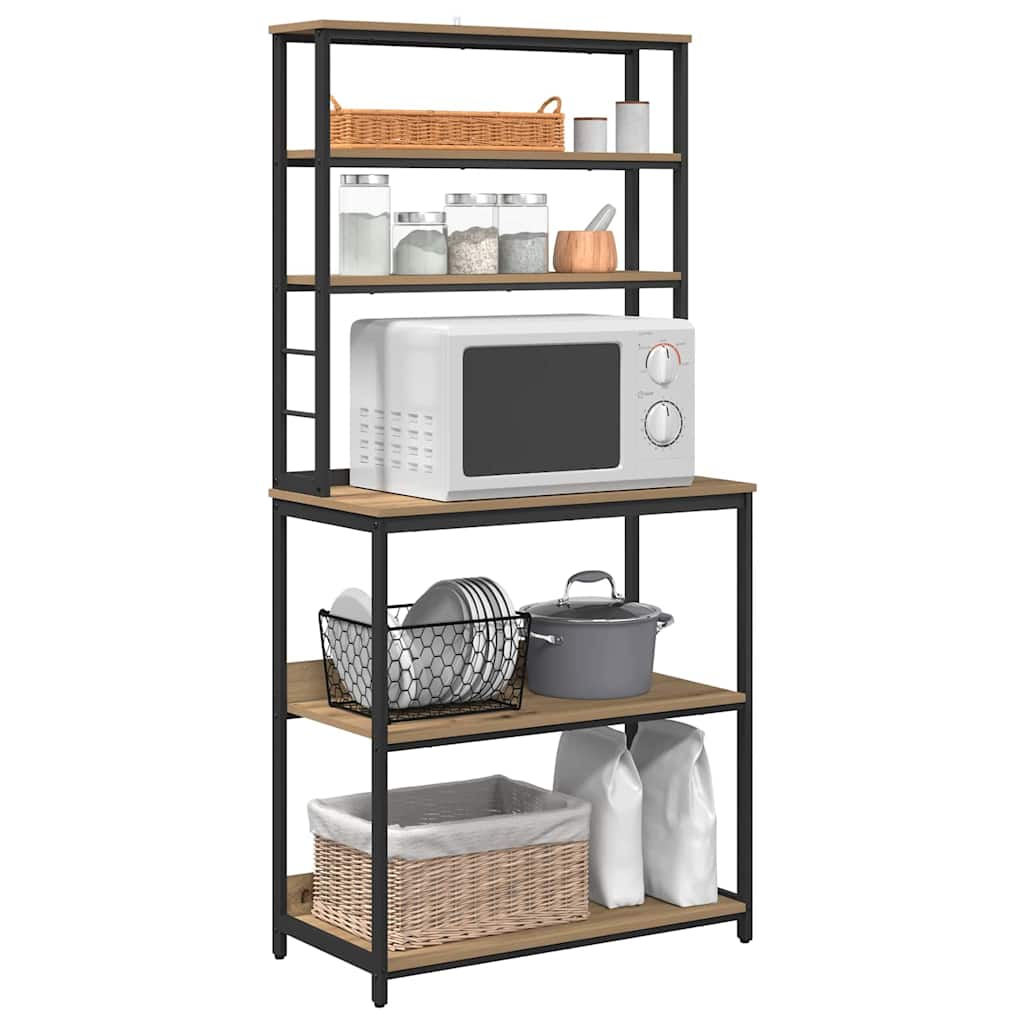vidaXL Küchenregal Artisan-Eiche 80 x 40 x 168 cm Holzwerkstoff