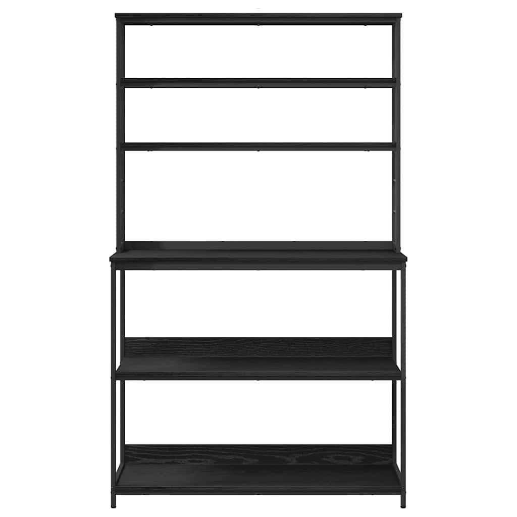 vidaXL Küchenregal Schwarz Eichen-Optik 100 x 40 x 168 cm