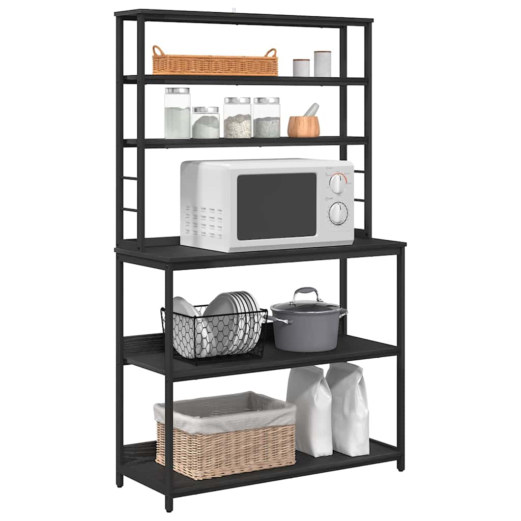 vidaXL Küchenregal Schwarz Eichen-Optik 100 x 40 x 168 cm
