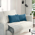 vidaXL Sofakissen 2 Stück Blau 50 x 30 cm Cordstoff