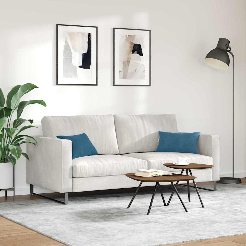 vidaXL Sofakissen 2 Stück Blau 50 x 30 cm Cordstoff