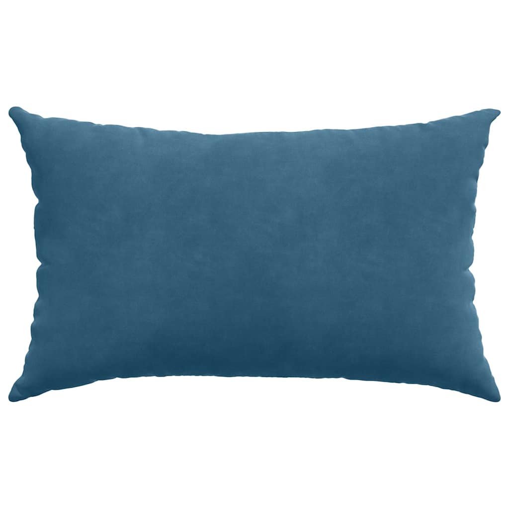 vidaXL Sofakissen 2 Stück Blau 50 x 30 cm Cordstoff