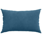 vidaXL Sofakissen 2 Stück Blau 50 x 30 cm Cordstoff