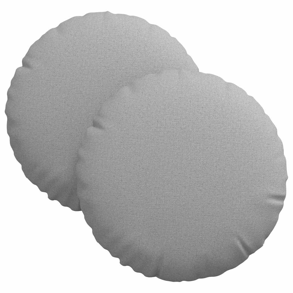 vidaXL Sitzkissen 2 pcs Wolkengrau Ø30 x 13 cm Stoff