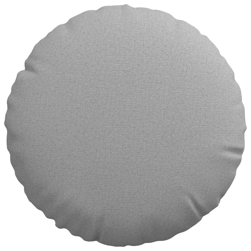 vidaXL Sitzkissen 2 pcs Wolkengrau Ø30 x 13 cm Stoff
