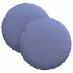 vidaXL Sitzkissen 2 pcs Jeans blau Ø30 x 13 cm Stoff