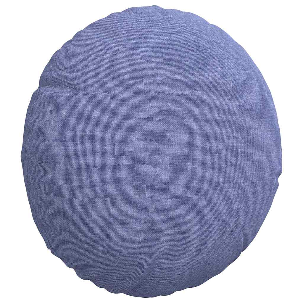 vidaXL Sitzkissen 2 pcs Jeans blau Ø30 x 13 cm Stoff