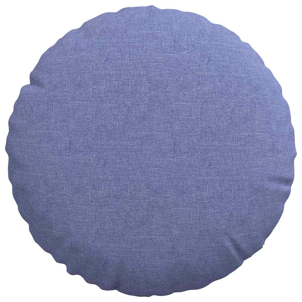 vidaXL Sitzkissen 2 pcs Jeans blau Ø30 x 13 cm Stoff