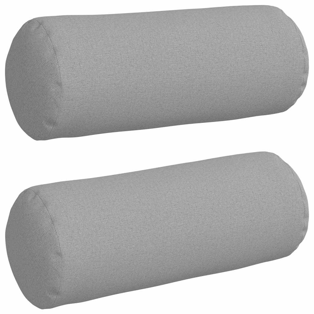vidaXL Bolsterkissen 2 pcs Wolkengrau Ø 15 x 40 cm Stoff