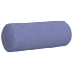 vidaXL Bolsterkissen 2 Stück Jeans blau Ø 15 x 40 cm Stoff
