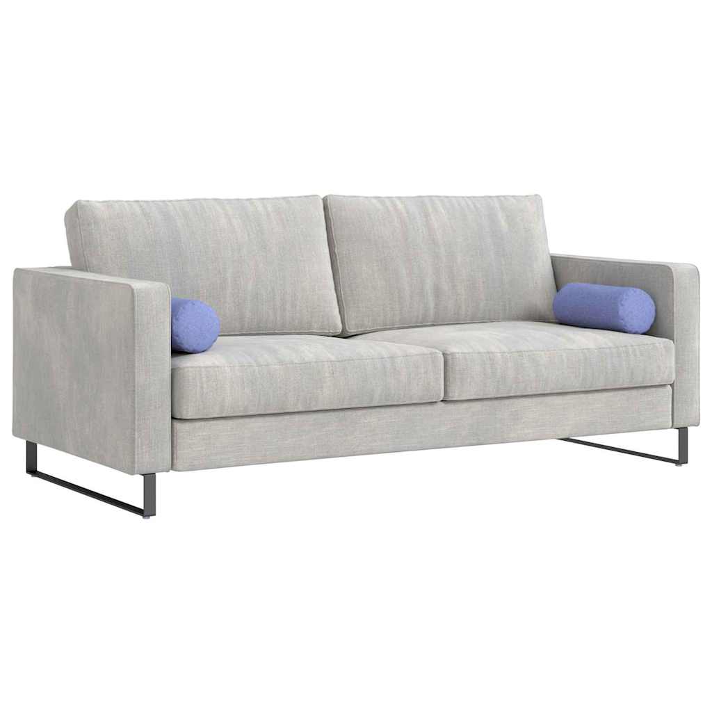 vidaXL Bolsterkissen 2 Stück Jeans blau Ø 15 x 40 cm Stoff