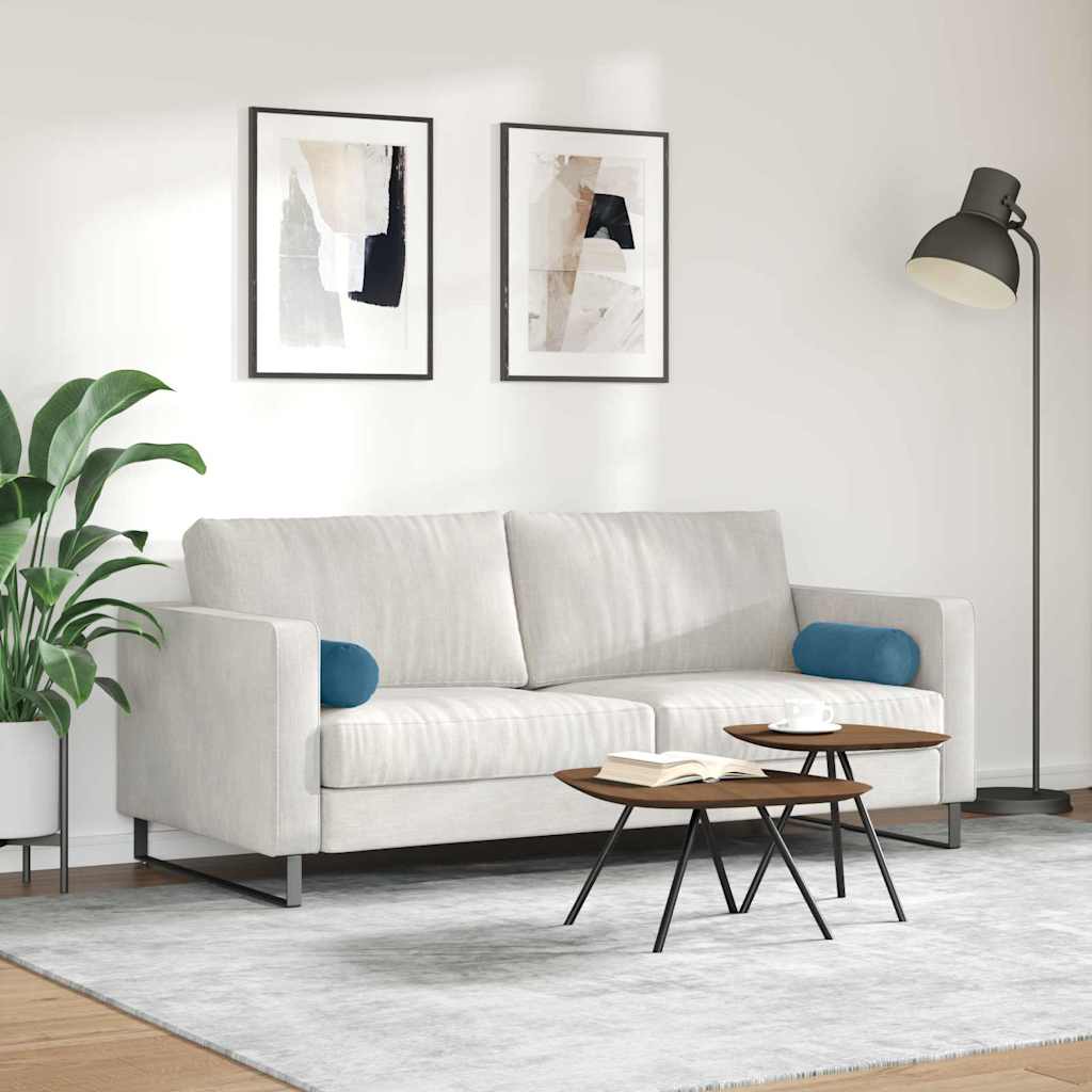 vidaXL Bolsterkissen 2 Stück Blau Ø 15 x 40 cm Cordstoff