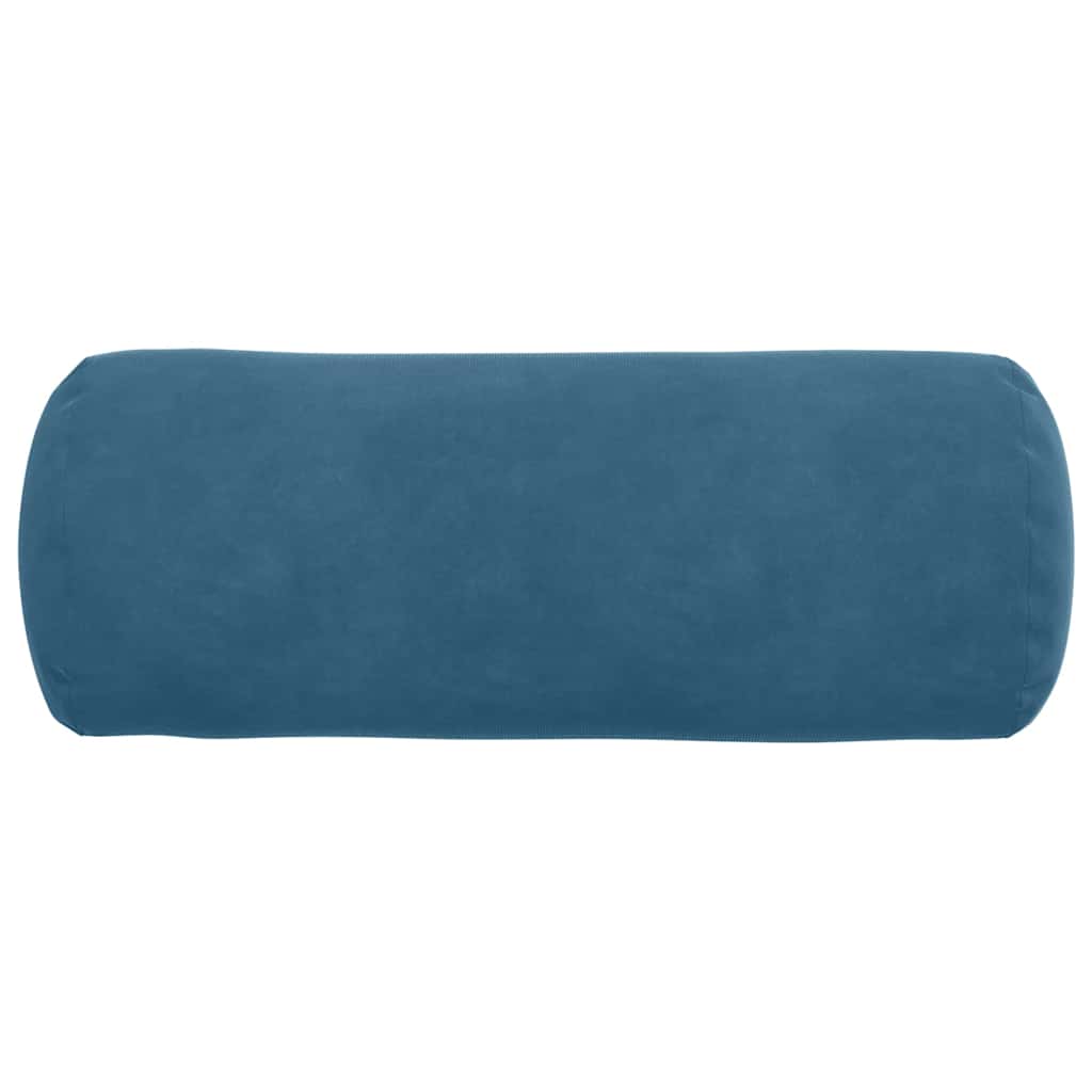 vidaXL Bolsterkissen 2 Stück Blau Ø 15 x 40 cm Cordstoff