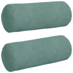 vidaXL Bolsterkissen 2 Stück Meergrün Ø 15 x 40 cm Cordstoff