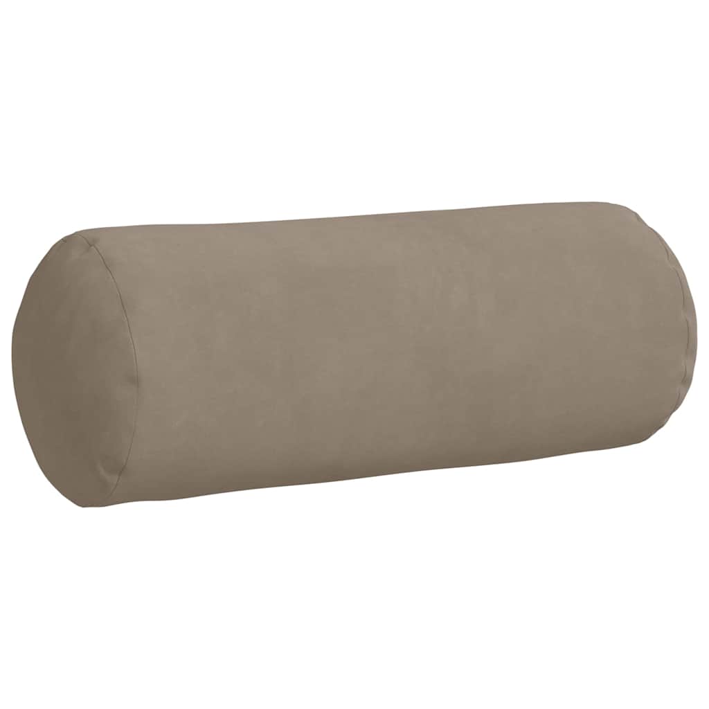 vidaXL Bolsterkissen 2 Stück Taupe Ø 15 x 40 cm Mikrofaserstoff