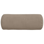 vidaXL Bolsterkissen 2 Stück Taupe Ø 15 x 40 cm Mikrofaserstoff